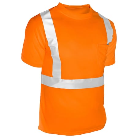Kishigo 3X, Orange, Class 2, Short Sleeve Class 2 T-Shirt 9111-3X